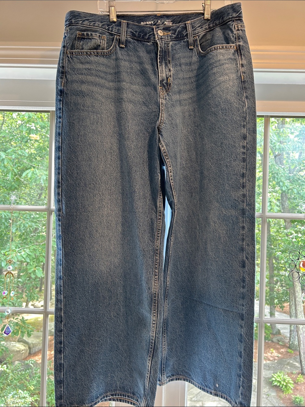 Old Navy Wide Leg Jeans in Faded Blue Denim